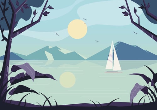 Vector Nature Landscape Illustration