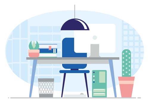 Vector Office Furniture Illustration