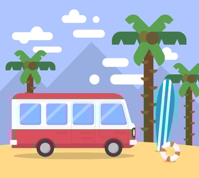 Beach Van vector