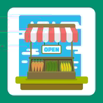 Street Vendor Stall vector