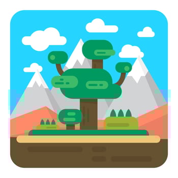 Flat Landscape Design vector