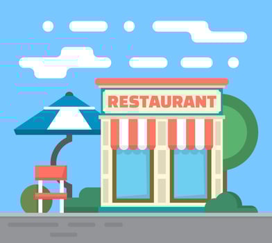 Flat Restaurant vector