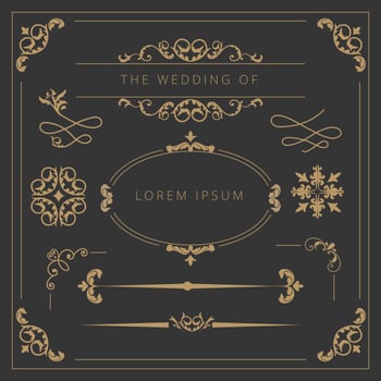 Wedding Elements Collection vector