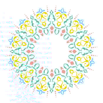 Mandala Decorative Ornaments White Background Vector