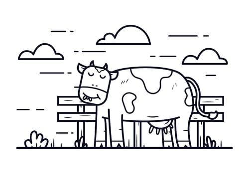 Coloring Book Animals Vector