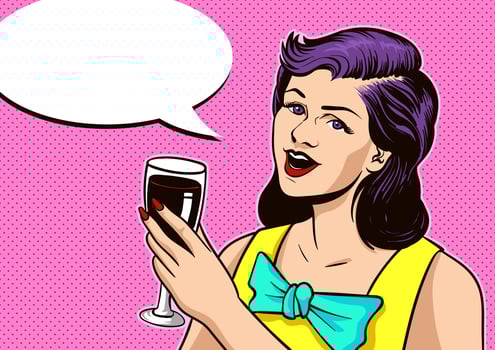 Woman Pop Art Illustration vector