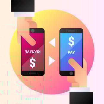 Mobile Payments With Smartphone Illustration vector