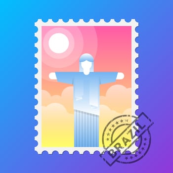 Rio De Janeiro Travel Stamp Brazil Vector Illustration