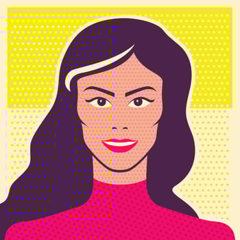Woman pop art vector