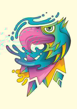 New school tattoo vector