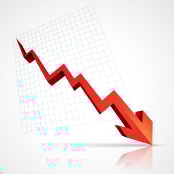 red arrow downwards vector