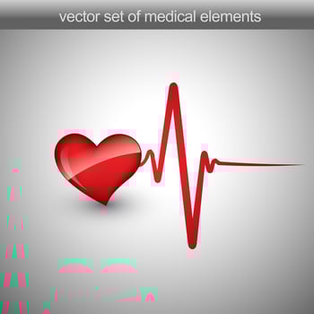 heart beat vector