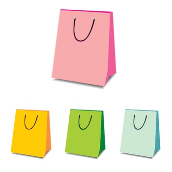 illustration of colorful  shopping bag vector