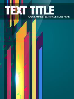 retro brochure design vector