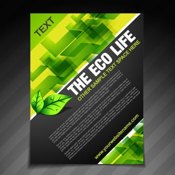 eco life brochure design vector