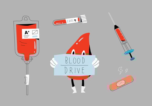 Blood Drive Tools Vector Illustration