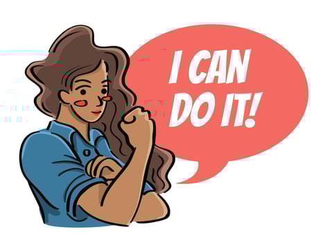 Women of Color Say I Can Do It Illustration vector