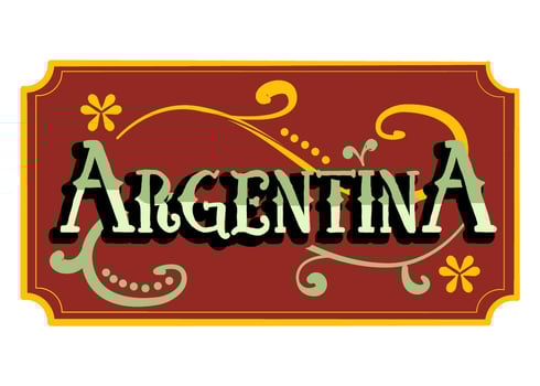 Argentina Word Fileteado vector