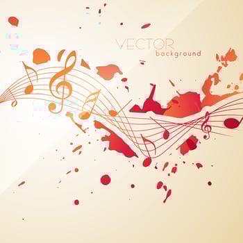 abstract style music notes vector