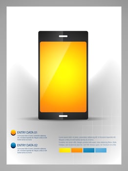 mobile phone infographic template  vector
