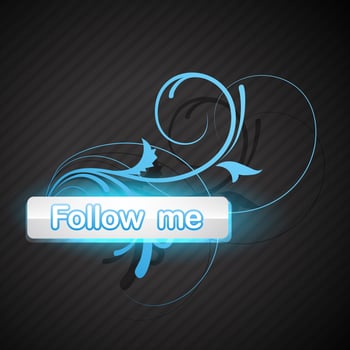 follow me button vector