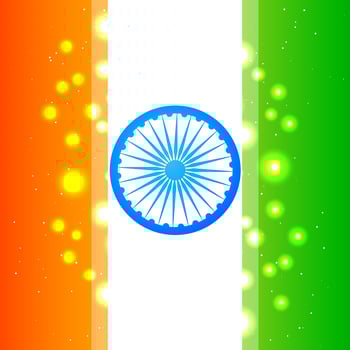 shiny indian flag vector