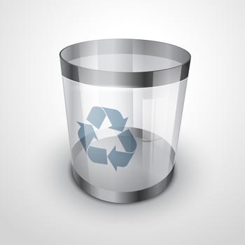 glass recycle bin vector
