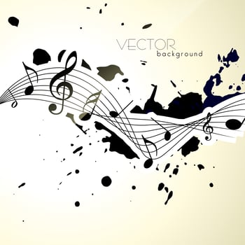music notes vector