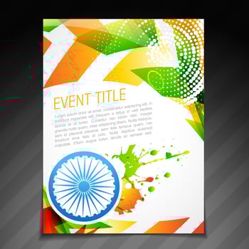 indian flag card vector