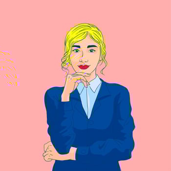 Woman Pop Art Vector