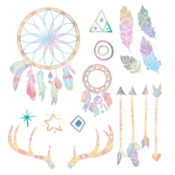 Cute Boho Elements Collection vector