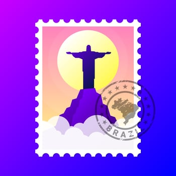 Rio De Janeiro Travel Stamp Brazil Vector Illustration