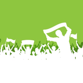 Football crowd background vector