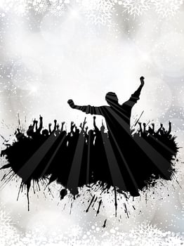 Grunge Christmas party vector