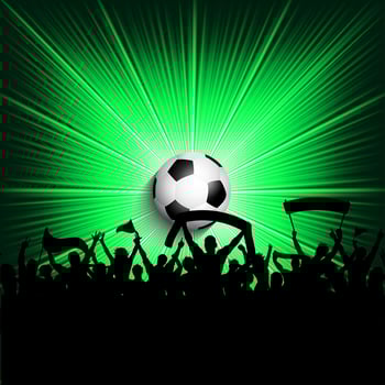 Football supporters background vector