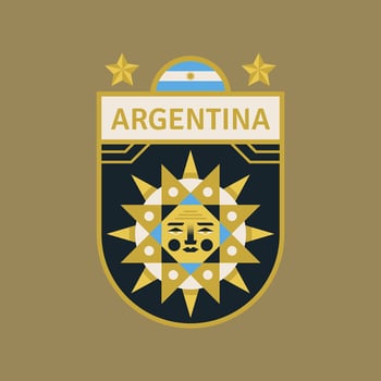 Argentina World Cup Soccer Badges  vector