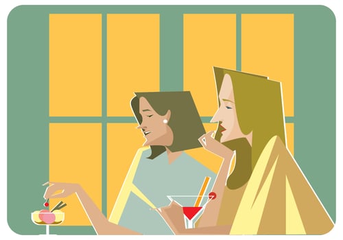 Girls Talking Vector