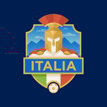 Italy World Cup Soccer Badges vector