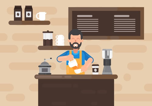 Barista Vector Illustration