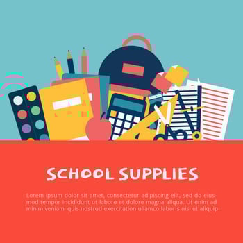 School Supplies Vector Illustration