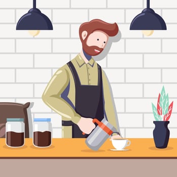Barista vector