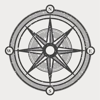 Vintage Compass Illustration vector