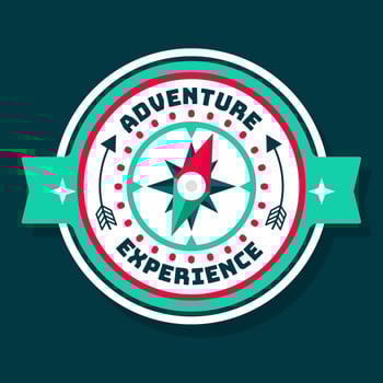Explore With Compass Patch Vector