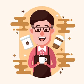 Barista Illustration vector