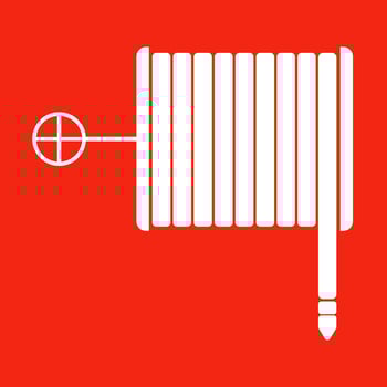 Vectors fire hose reel sign