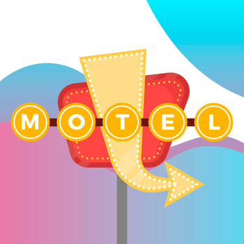 Flat Vintage Sign With Modern Gradient Background Vector Illustration
