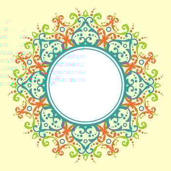 Circle Border Modern Victorian Vector
