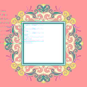Square Border Modern Victorian Vector