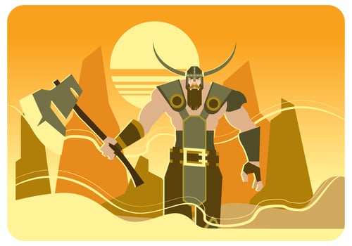 Walking Viking Vector