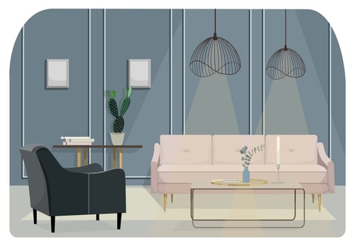 Vector Living Room Illustration